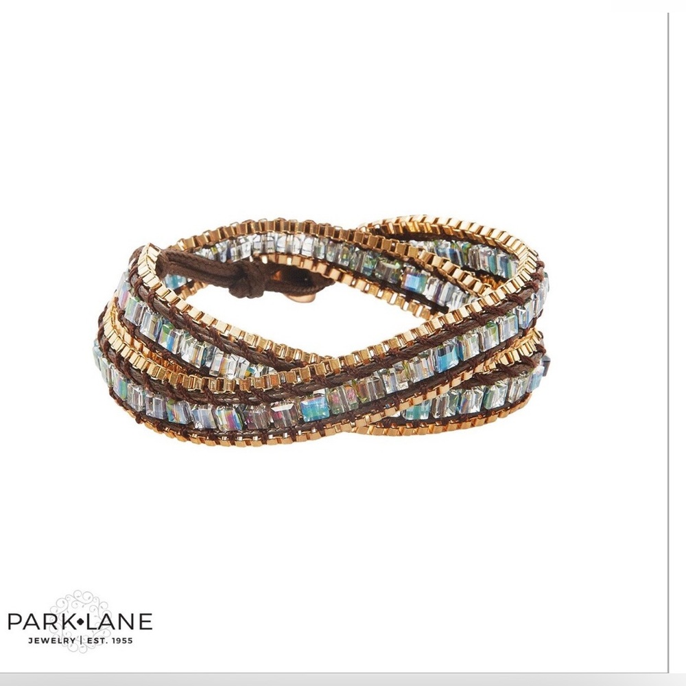 Park Lane Mantra Bracelet Gray and Dark Blue